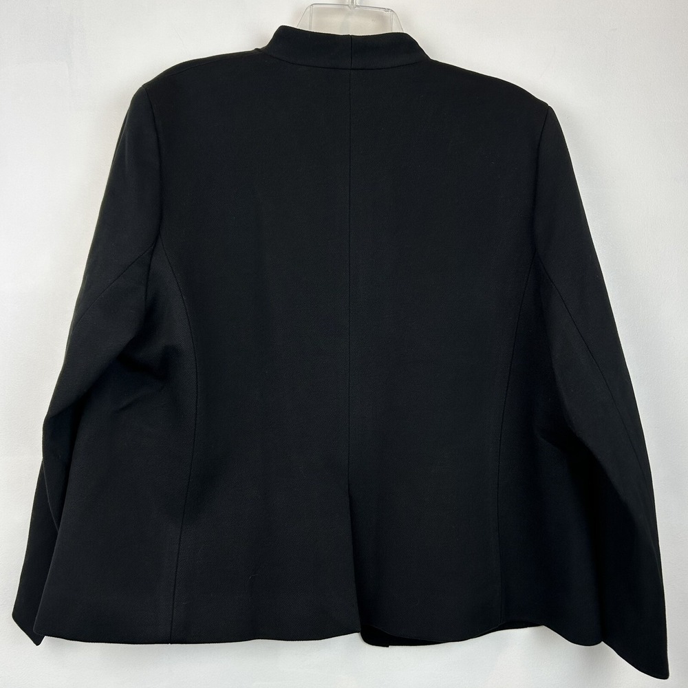 J Crew 365 Blazer Womens 14 ? Black Open Lined Pockets Office Funeral Read - Picture 2 of 13